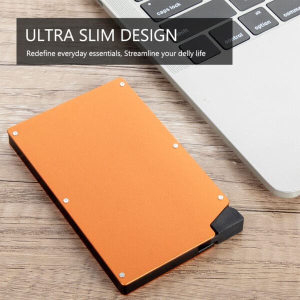 Boson RFID Pop Up Credit Card Holder Custom Aluminum Metal Men Card Wallet Factory Wholesale - 图片 4