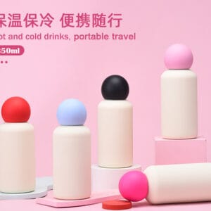 316 Stainless Steel Creative Cute Children's Red Nose Outdoor Sports Thermos Water Bottle 350ml