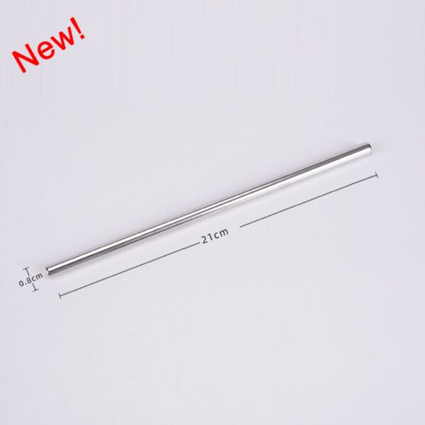 TRITAN Milk Tea Drink Reuse 304 Stainless Steel Metal Extended Straw Set Water Cup Straw - 图片 11