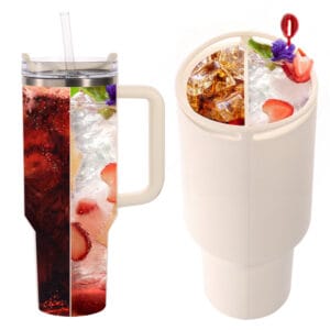 Beverage Separation Cold Drink Separation Silicone Inner Tank Mandarin Duck Integrated Ice Cup