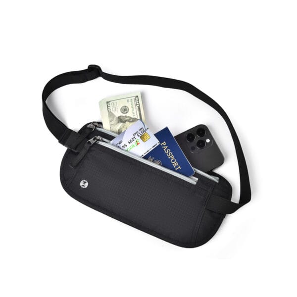 Close-fitting Invisible Waterproof Passport ID Card Bag Mobile Phone Money Storage RFID Anti-skimming Waist Bag for Overseas Travel - 图片 3