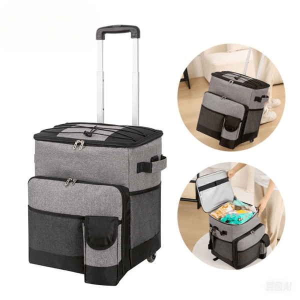 Large Capacity Takeaway Outdoor Tugboat Ice Pack Picnic Bag Trolley Insulated Refrigerator