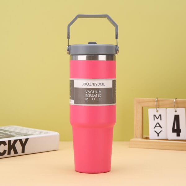 Outdoor Portable 304 Stainless Steel Insulation And Cooling 30oz Portable Car Cup Tumbler - 图片 2