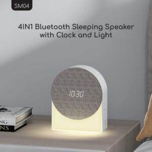 New Multi-Function White Noise Bluetooth Speaker Cloth Sleep Instrument With Timer Clock Alarm Clock Night Light