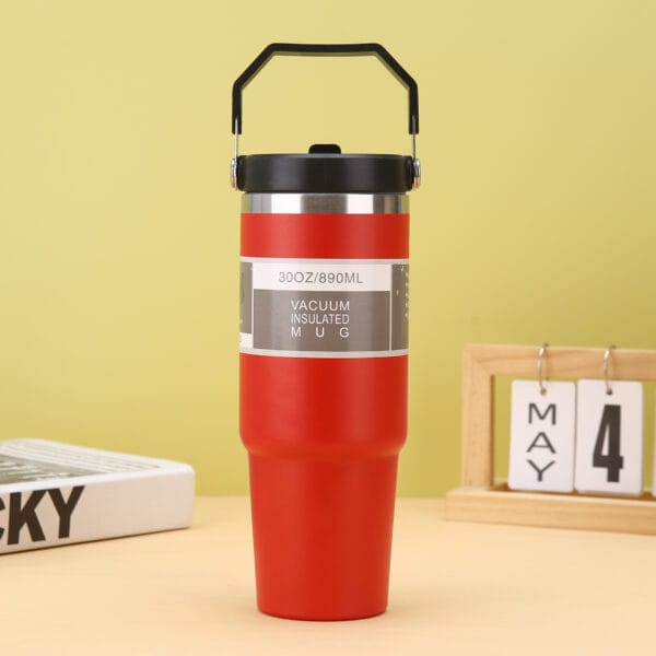 Outdoor Portable 304 Stainless Steel Insulation And Cooling 30oz Portable Car Cup Tumbler - 图片 11