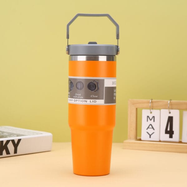 Outdoor Portable 304 Stainless Steel Insulation And Cooling 30oz Portable Car Cup Tumbler - 图片 12