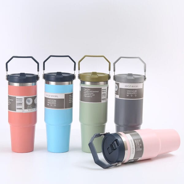 Outdoor Portable 304 Stainless Steel Insulation And Cooling 30oz Portable Car Cup Tumbler