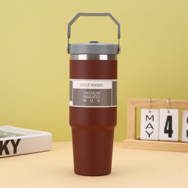 Outdoor Portable 304 Stainless Steel Insulation And Cooling 30oz Portable Car Cup Tumbler - 图片 4