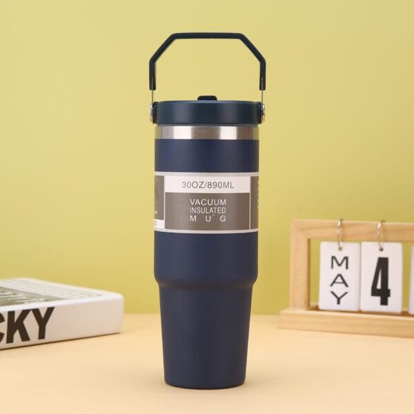 Outdoor Portable 304 Stainless Steel Insulation And Cooling 30oz Portable Car Cup Tumbler - 图片 5